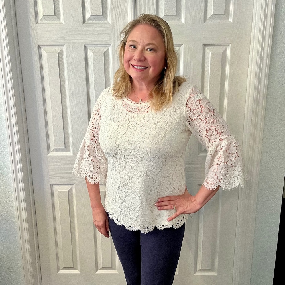 White Lace Blouse by Isaac